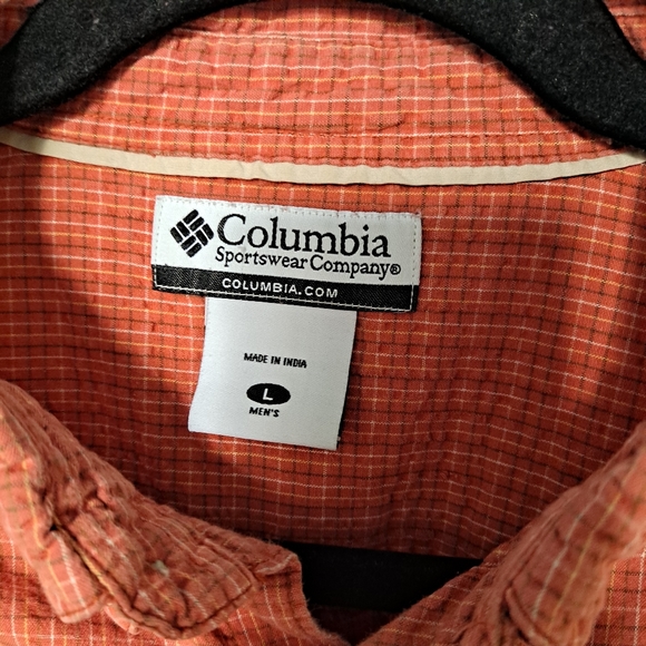 Columbia orange plaid button down shirt - Picture 5 of 6
